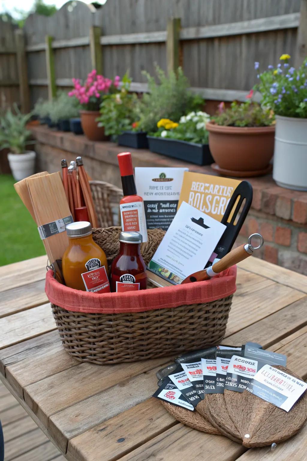 A BBQ hamper ready to ignite the grill and create delicious meals.