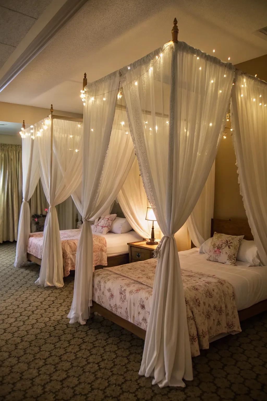 Covered sleepers usher a trace of enchantment and thrill to the area.