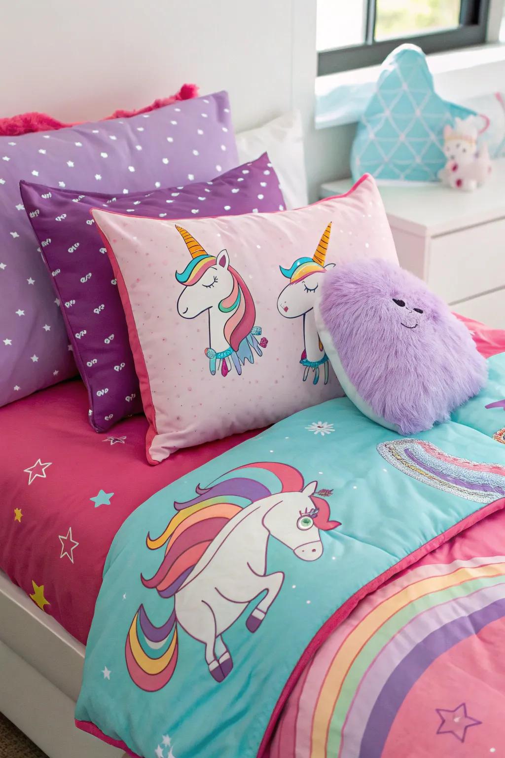 Enchanting creature bedding for an enchanting hideaway.