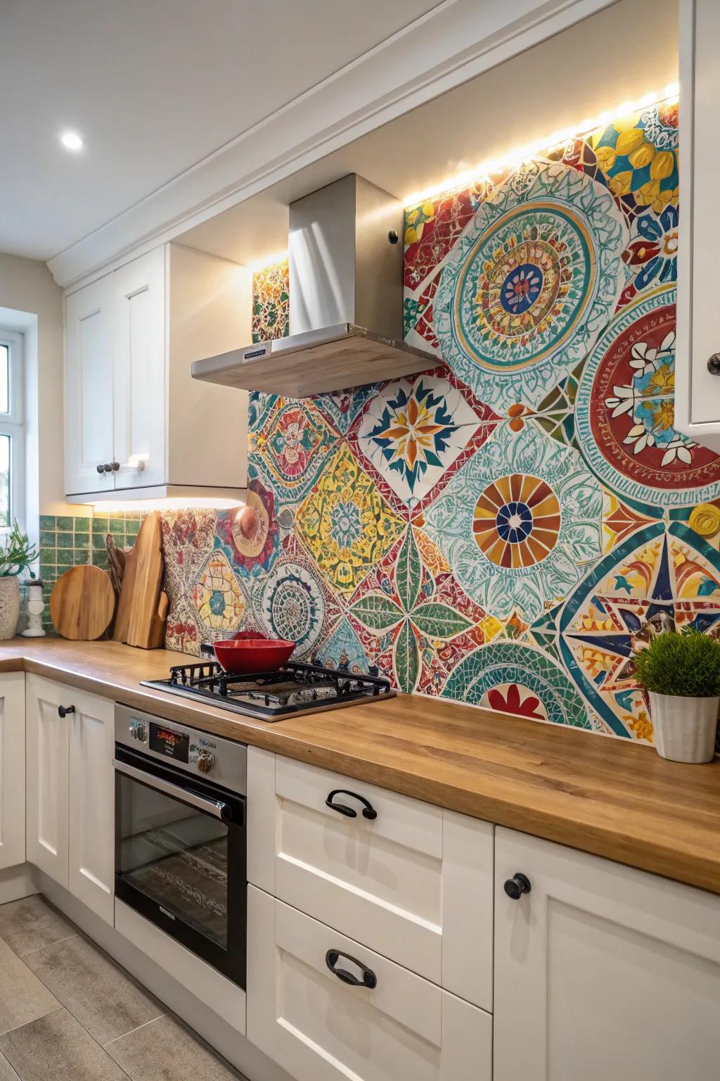 Let intricate mosaic designs be the centerpiece of your kitchen.