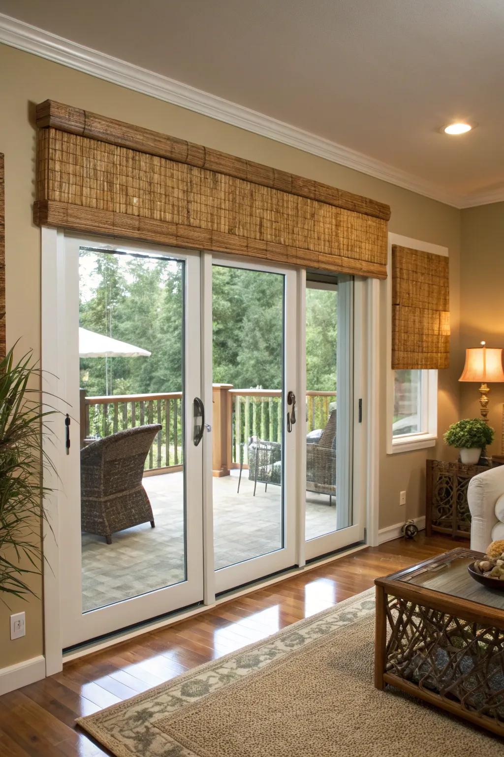 Woven textures lend an organic and rustic charm.