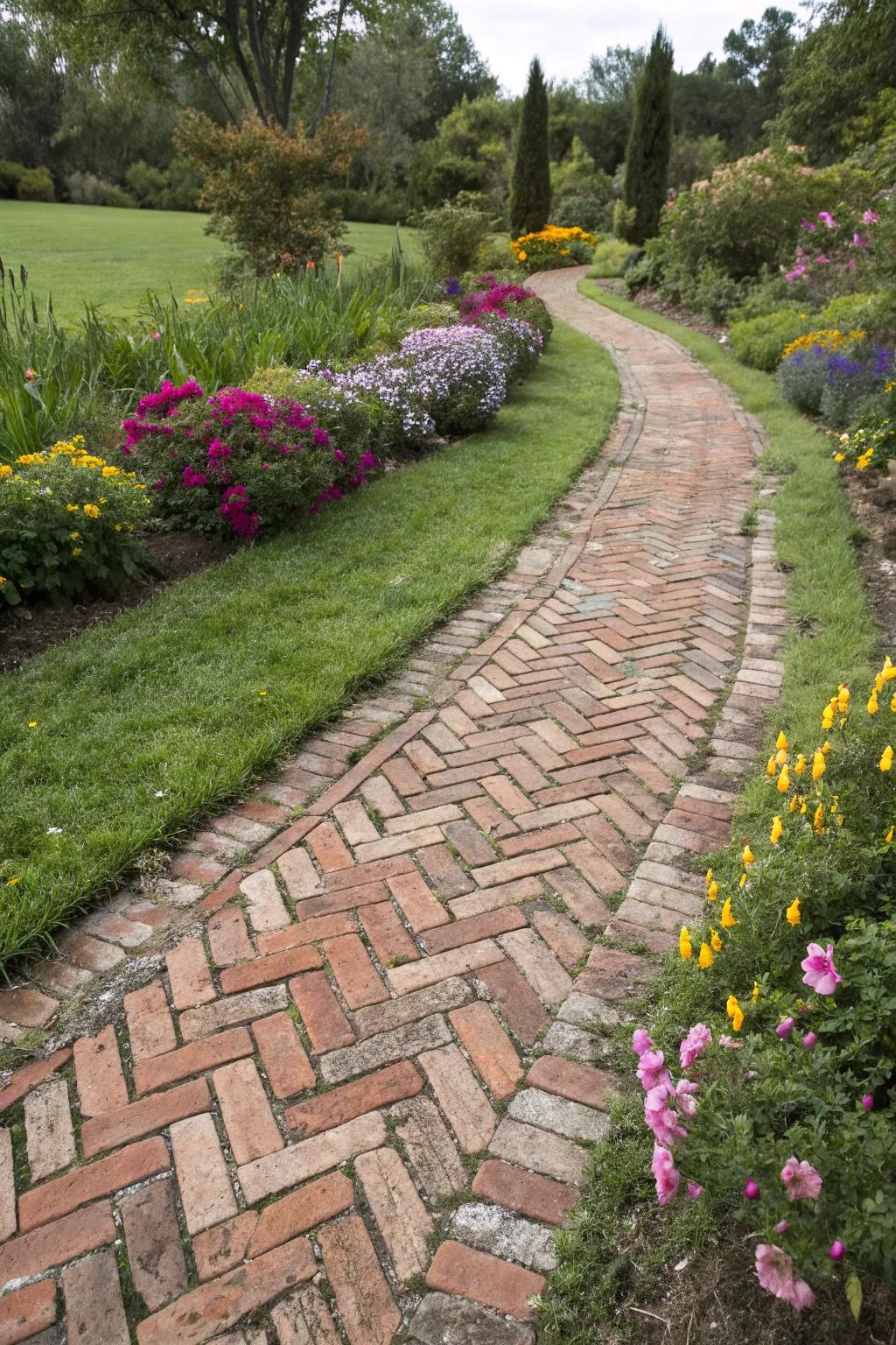 Brick walkways offer enduring style and versatility.