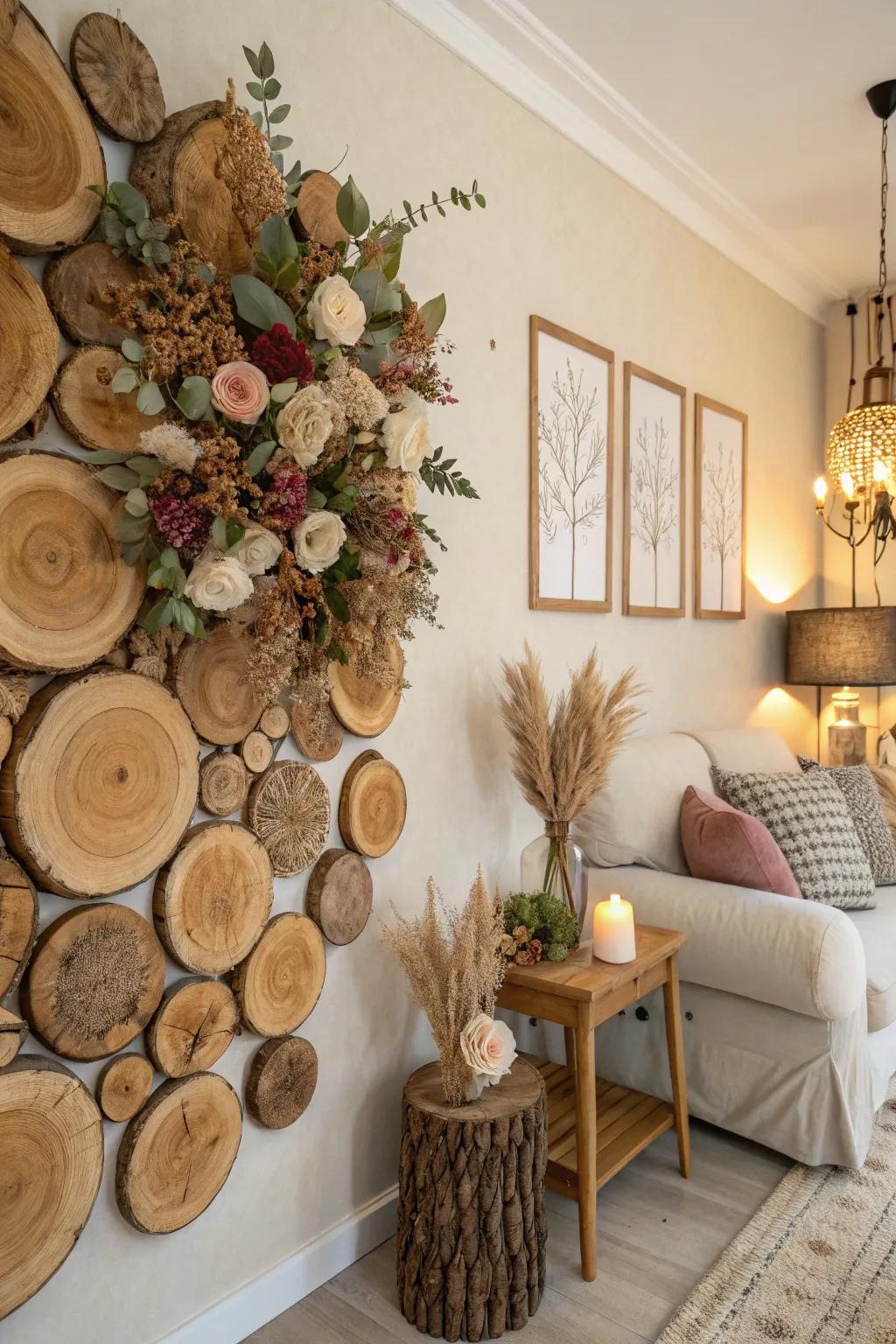 Nature-inspired decor evokes comfort and peace.