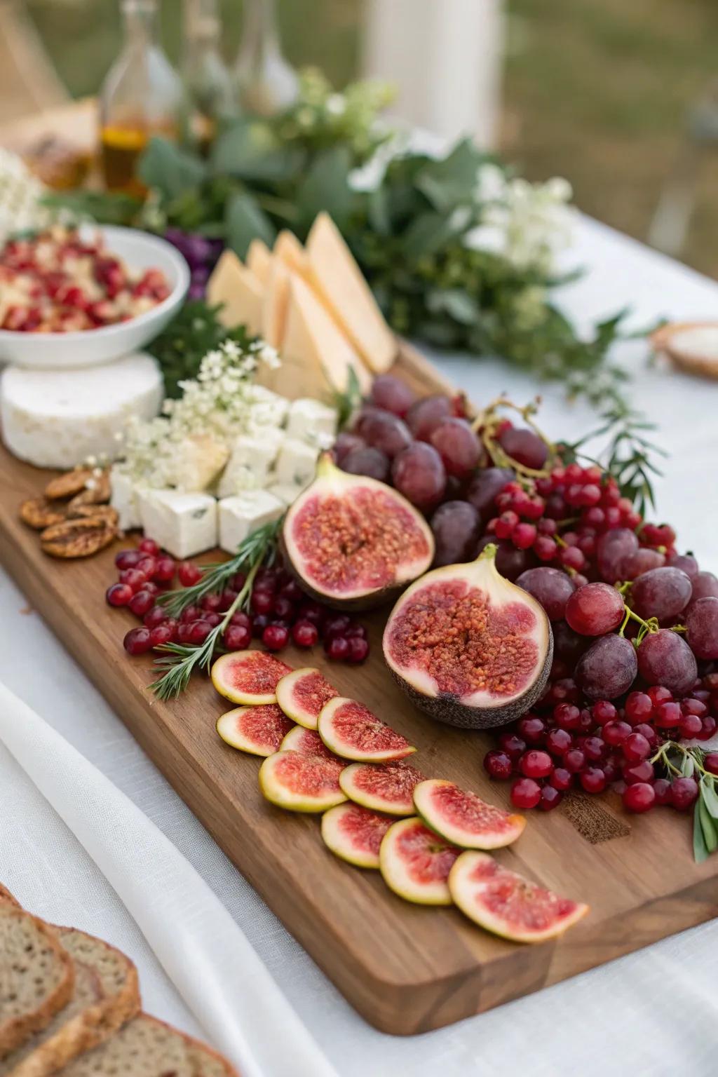 Vibrant berries bring brightness and freshness to the board.