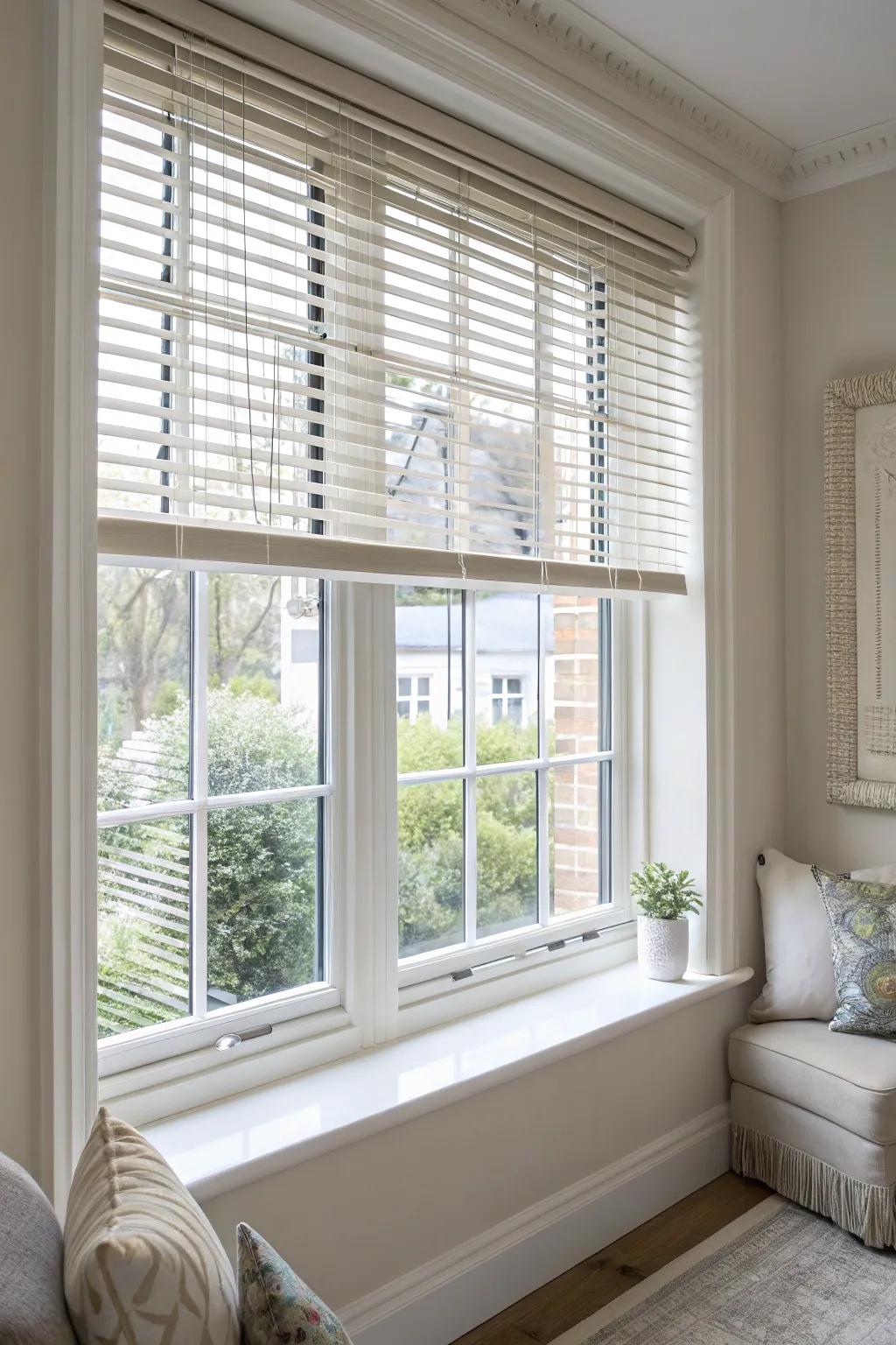 Coverings aligned with window transoms underscore architectural elegance.