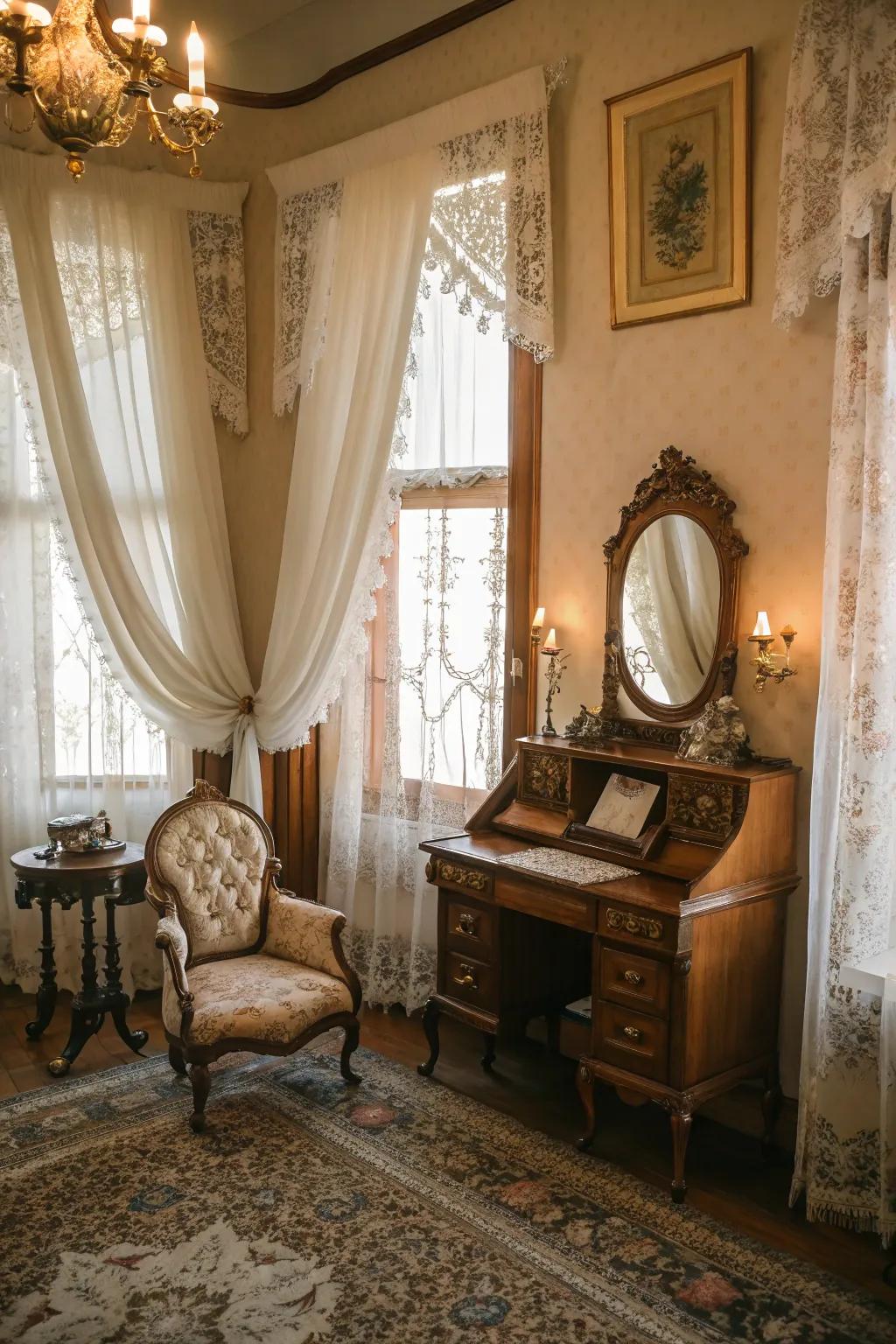 A classic vintage setting ready for afternoon tea.