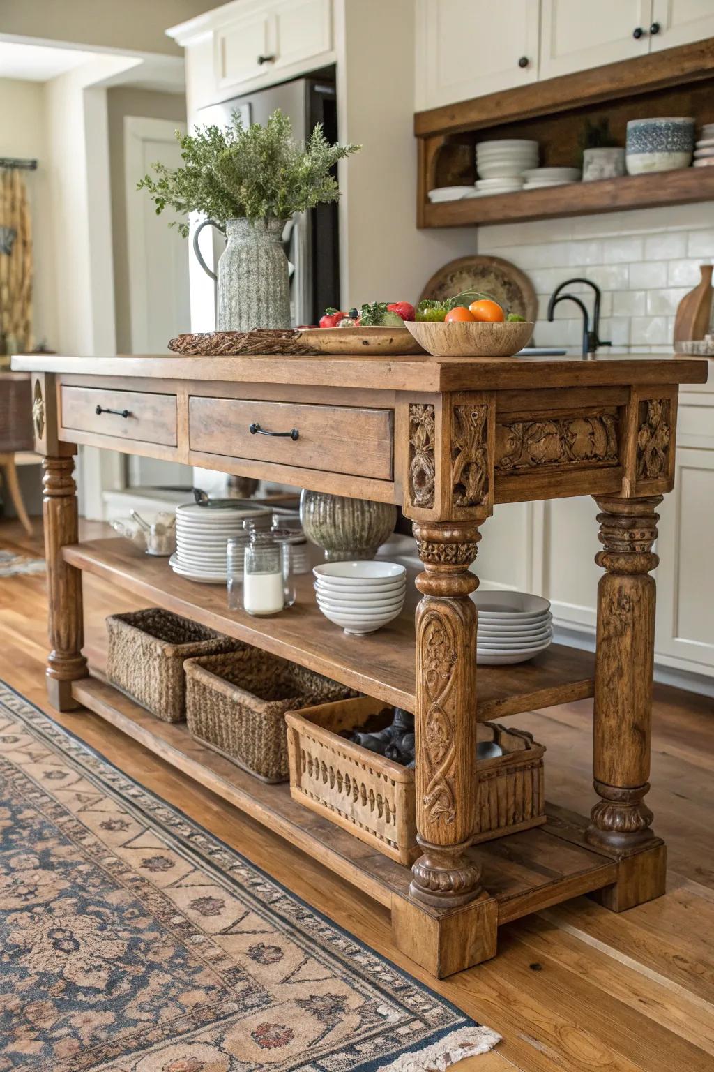 A cottagecore-inspired island that radiates warmth and hospitality.