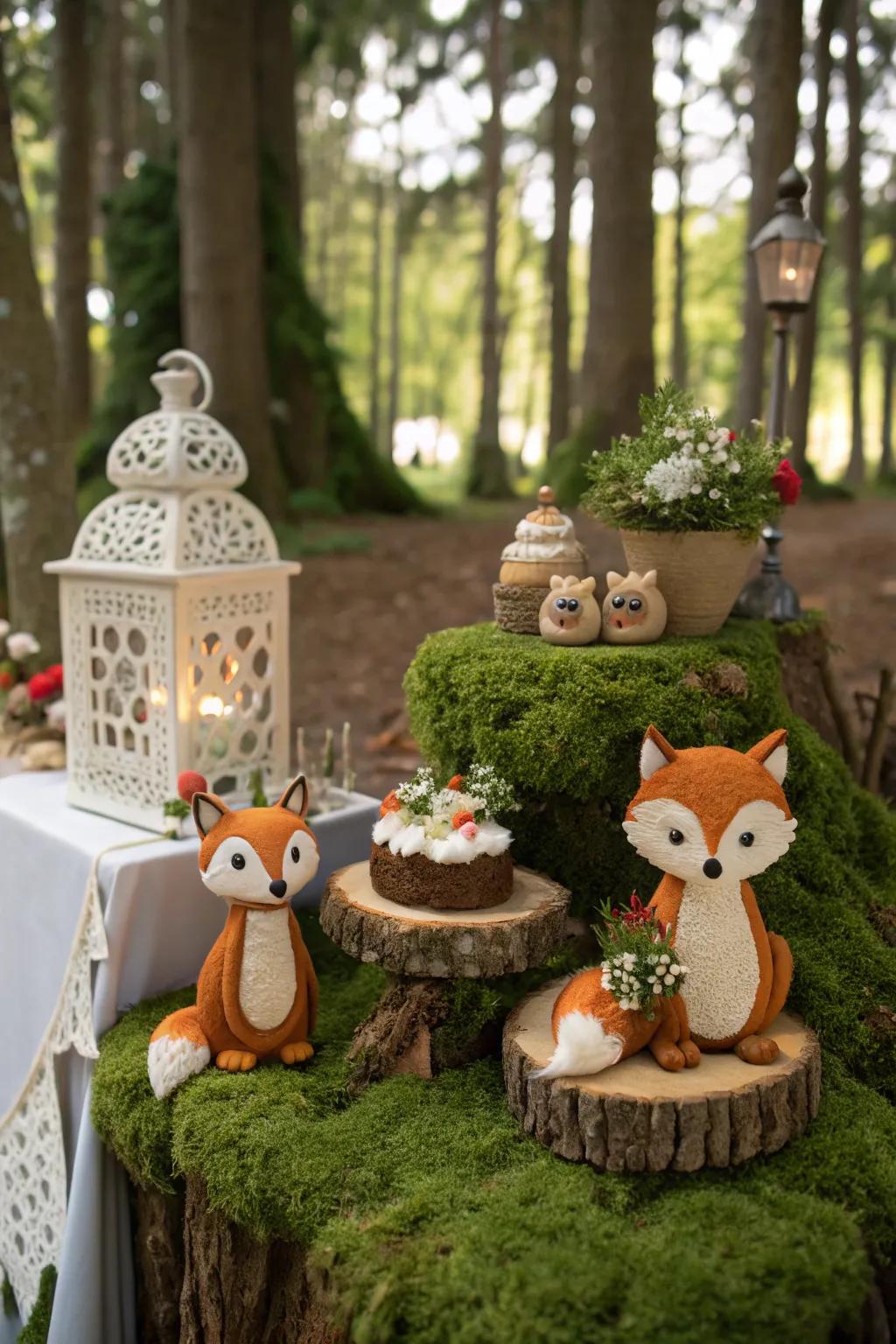 Infuse charm with forest creature decor.