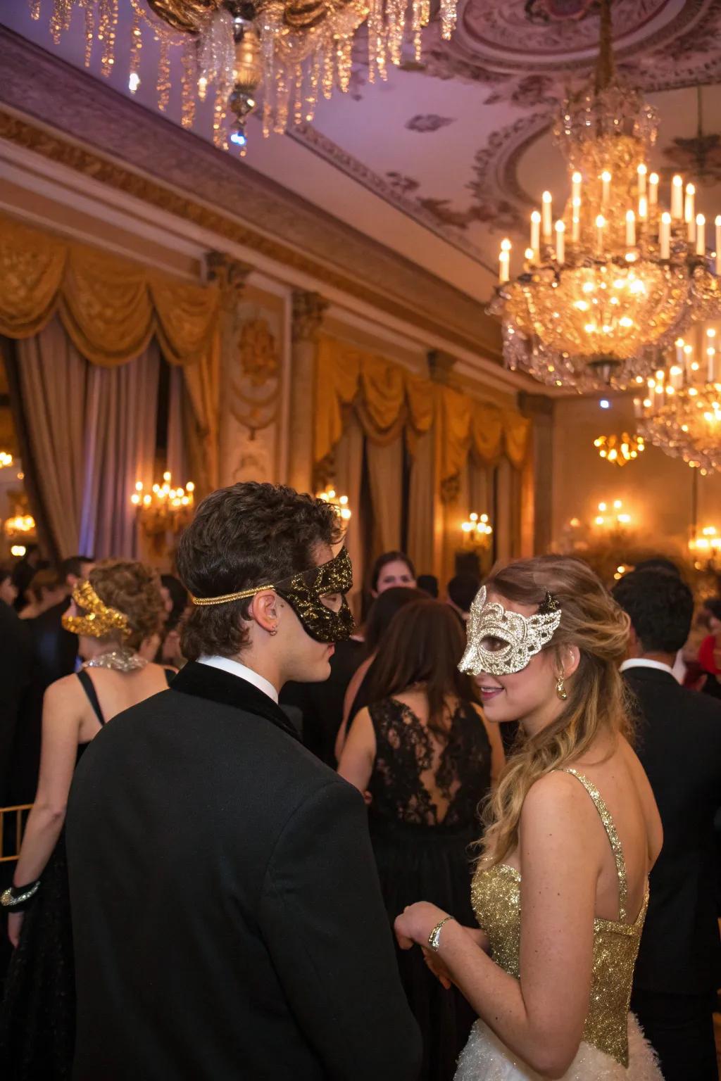 Dance all night at a mysterious masquerade ball.