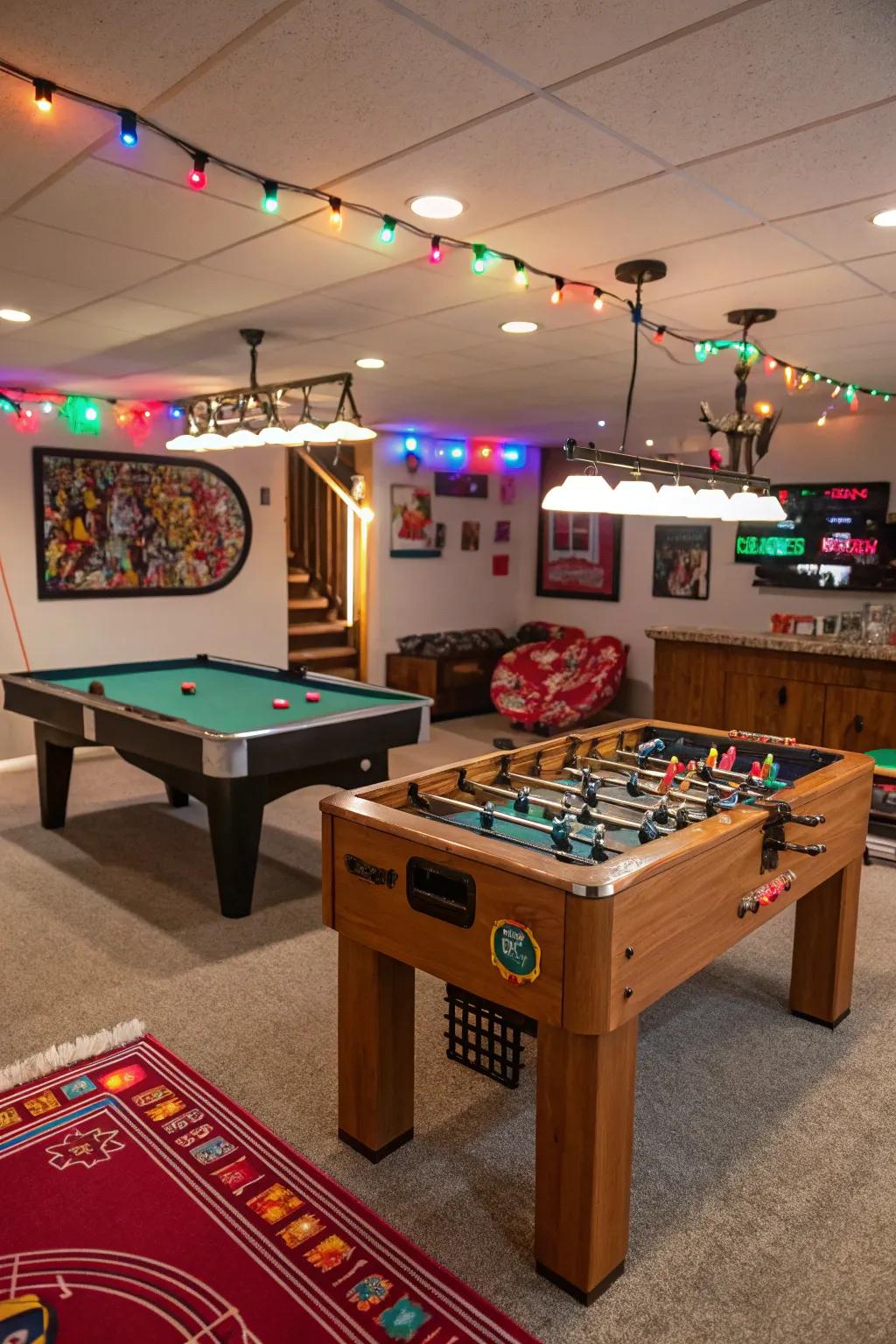 Build a lively game room for limitless fun and entertainment.
