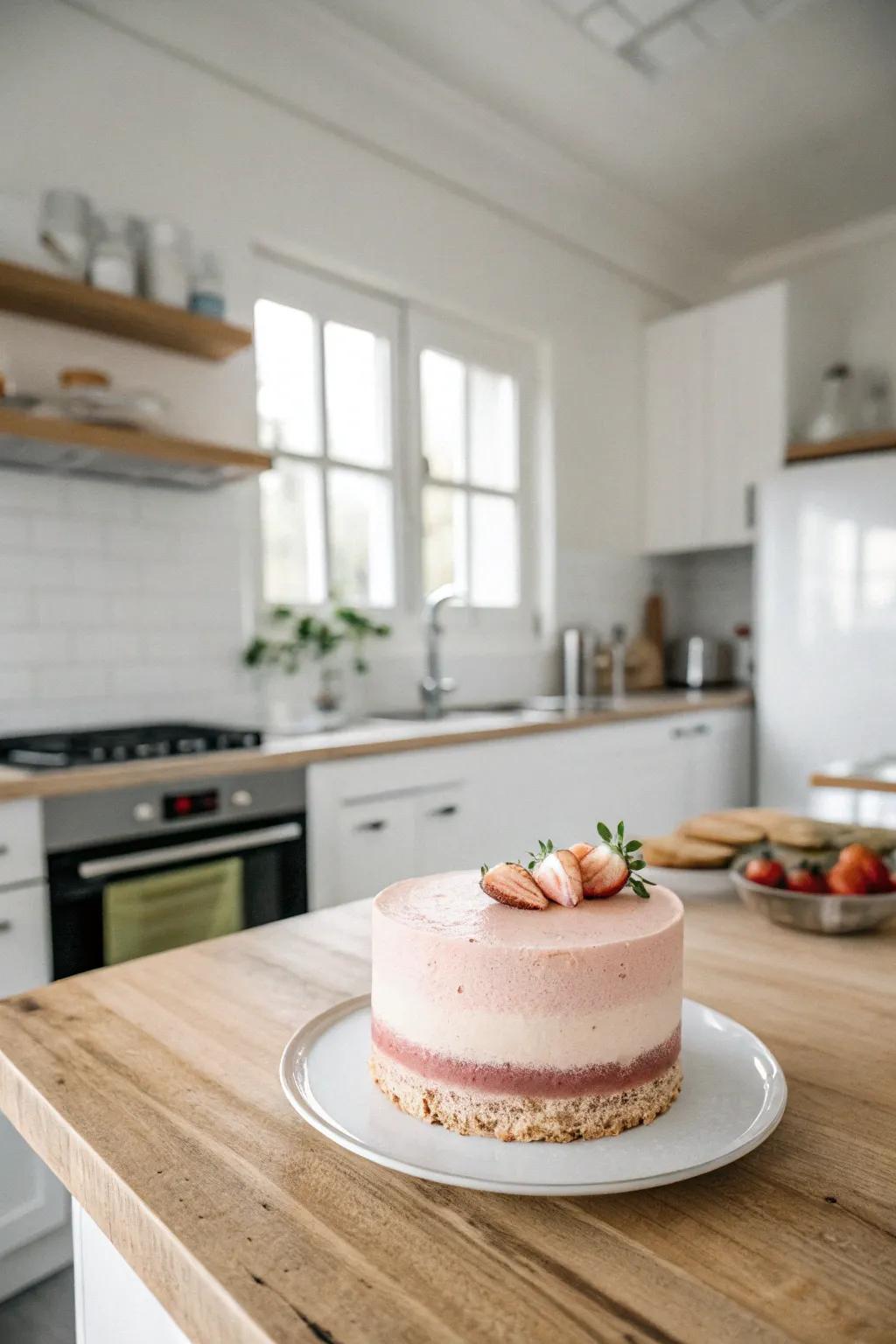Soft tones impart a serene and refined sensation to your cake.