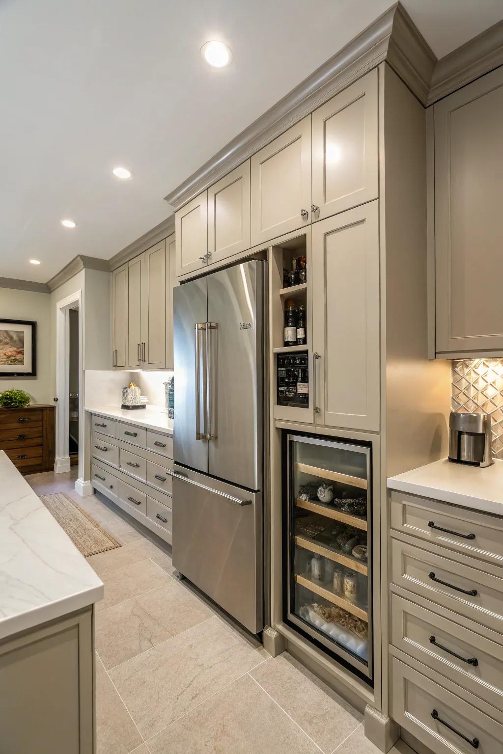 A seamless design offers an integrated and cohesive kitchen look.