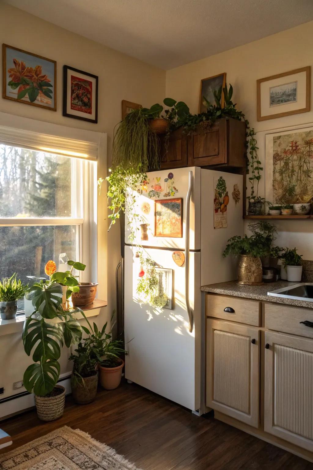 Decorative items can turn an unused area into a gallery.