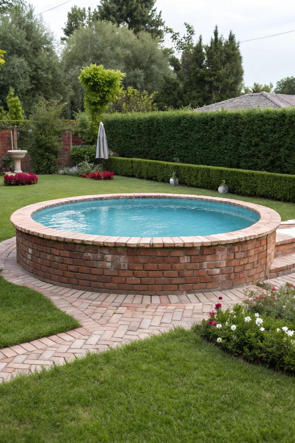 Select a classic and steadfast aesthetic with brick or concrete skirting.