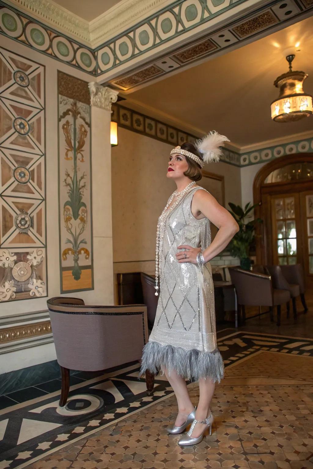 A glamorous gesture to the roaring twenties.