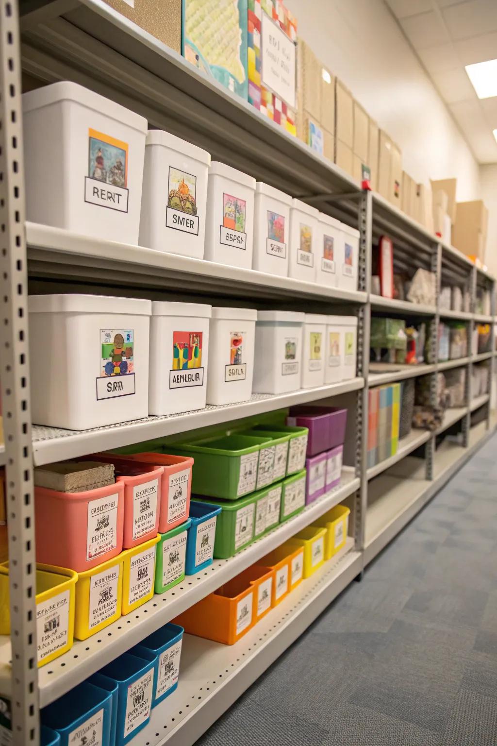 Organized play through creative sorting.