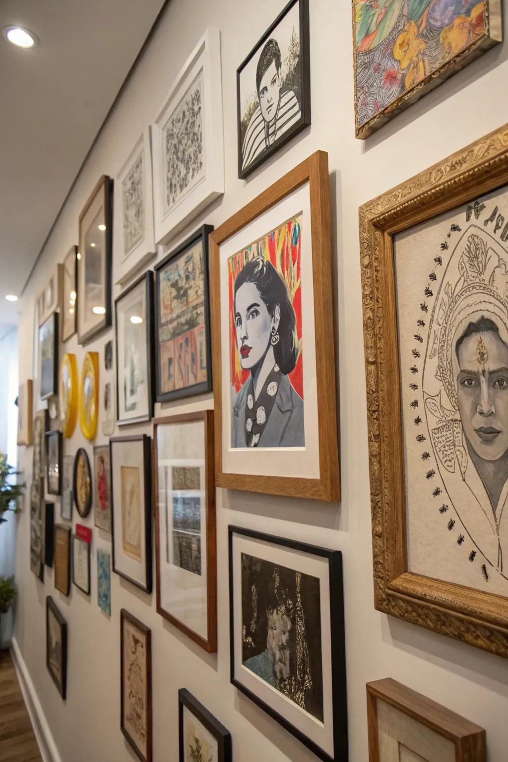 Varied frame designs contribute character and depth to your art presentation.