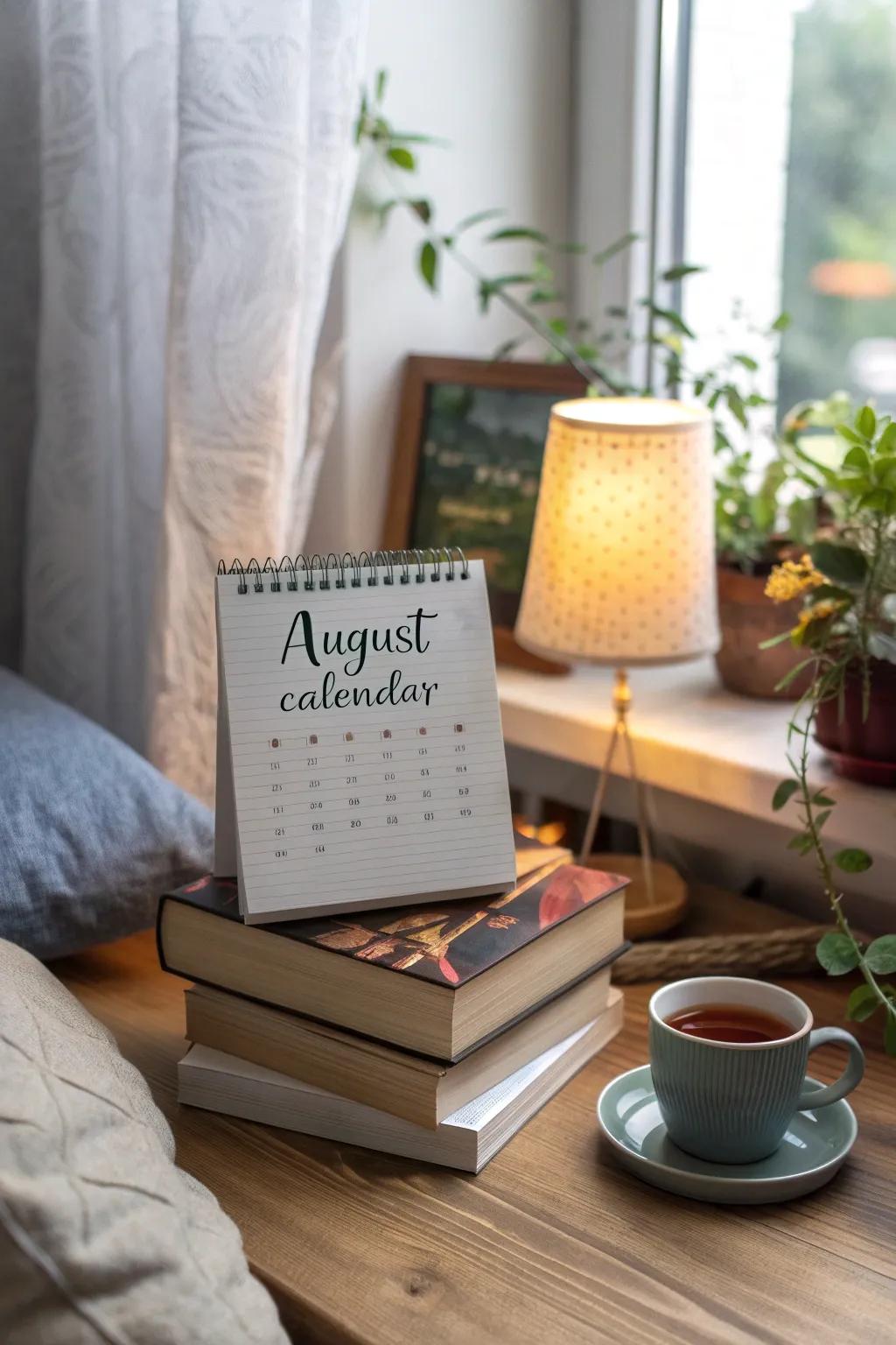 Elevate your spirit with inspirational quotes on your calendar.