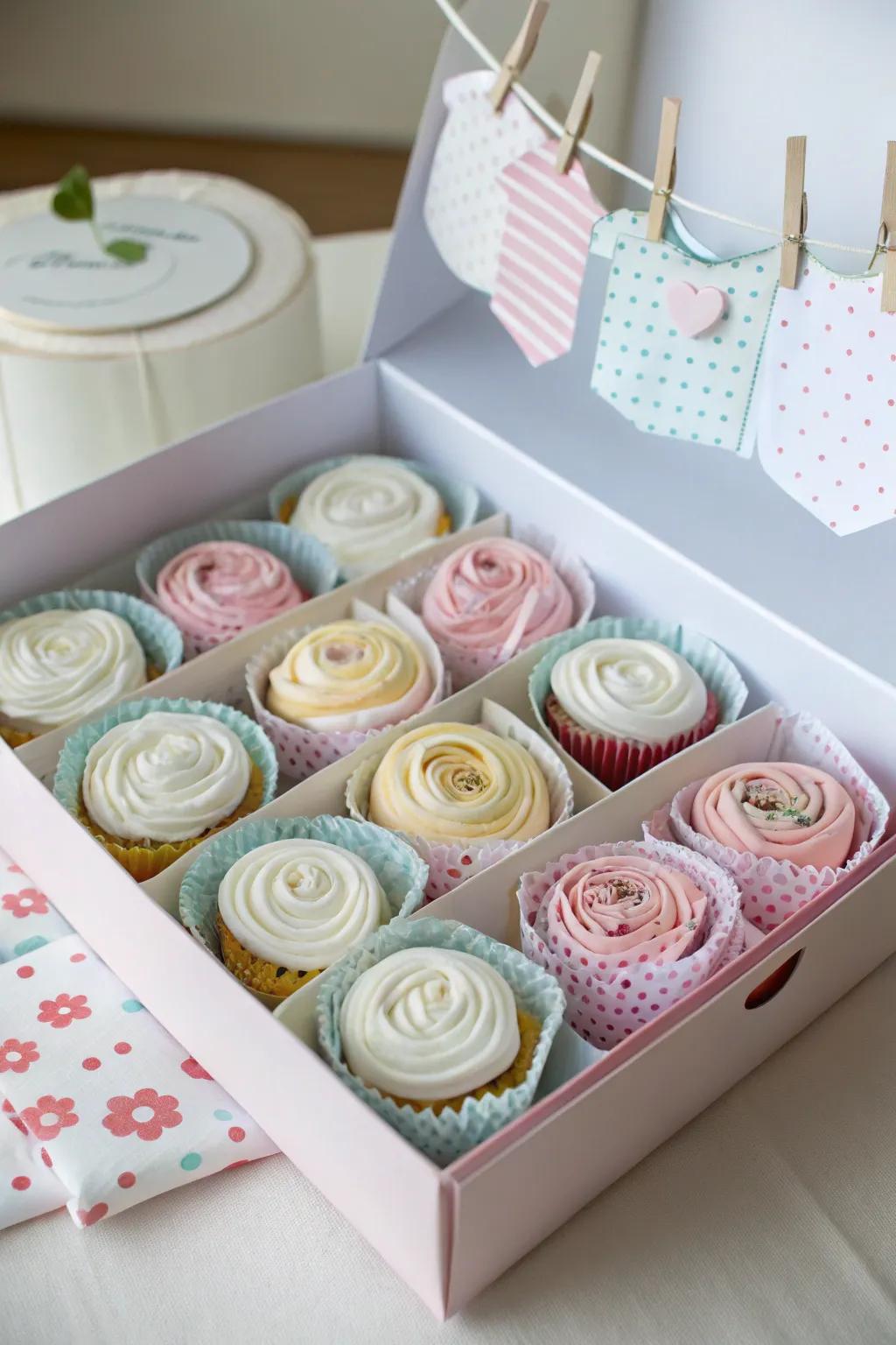 Garments presented as sweet treats in a confection box for a sweet and inventive gift.