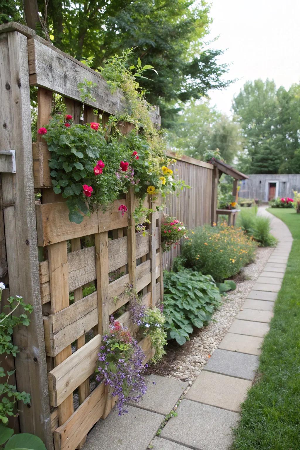 Decking plank barriers are an economical DIY venture with a rustic attraction.