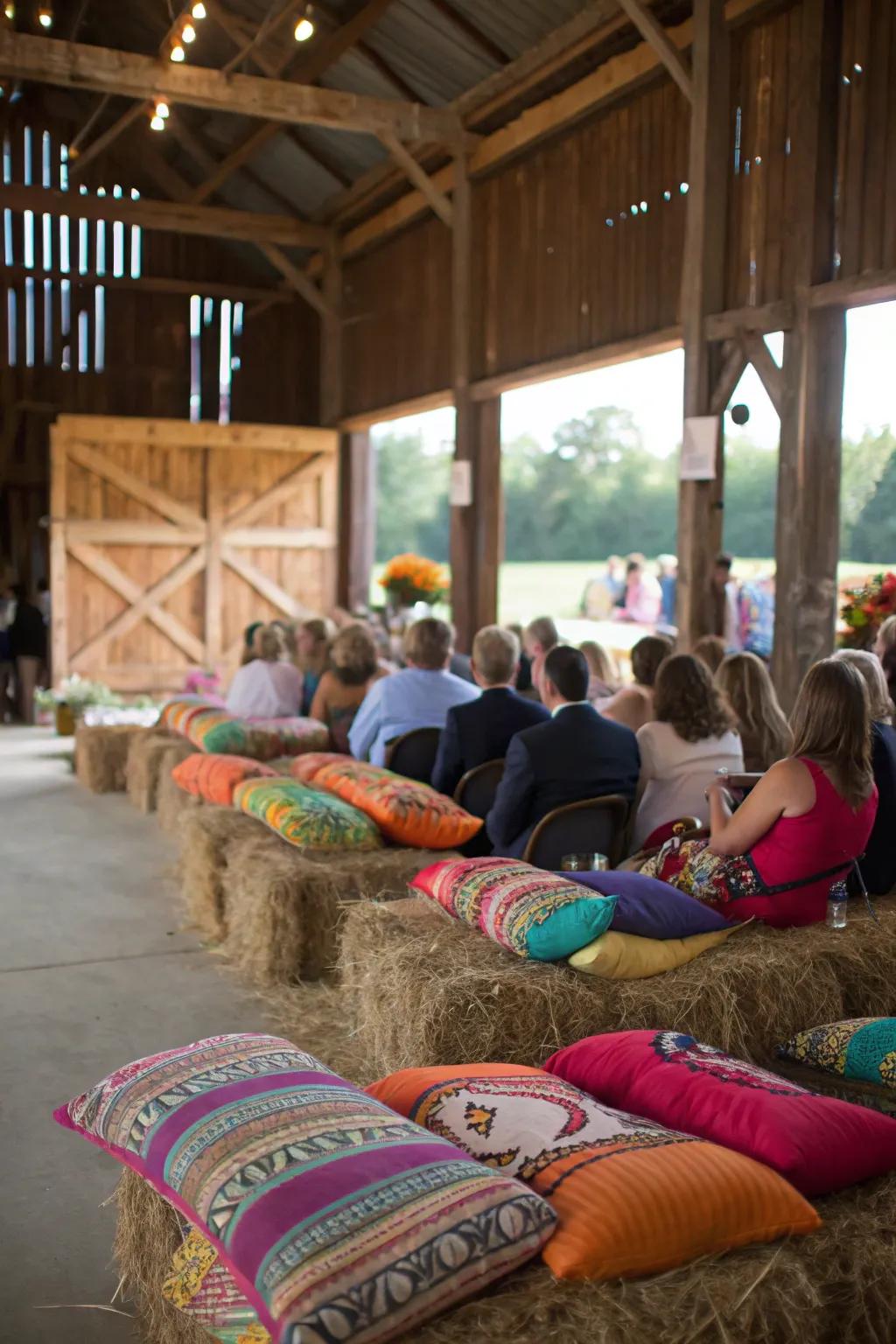 Hay offer laid back and welcoming seating choices.