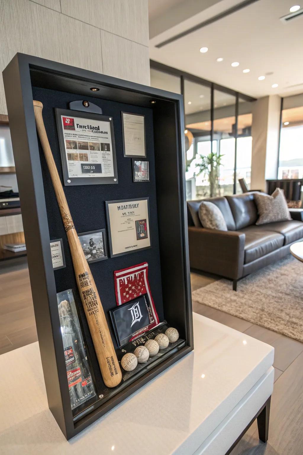 A display box tells your baseball story.