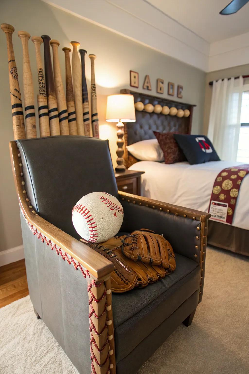 Fill your space with one-of-a-kind baseball-inspired furniture.