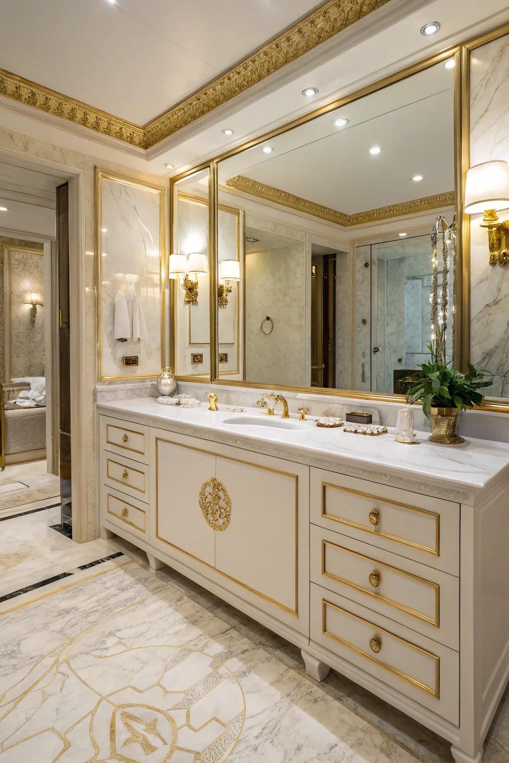 Large-scale gold grips create a striking, luxurious impression.