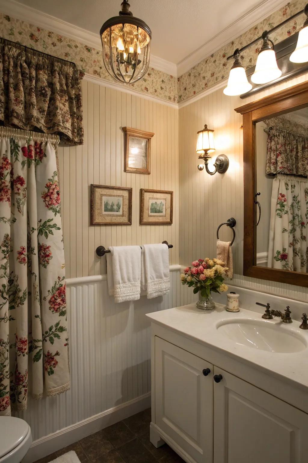 Delightful cottage sensation with groove board paneling.