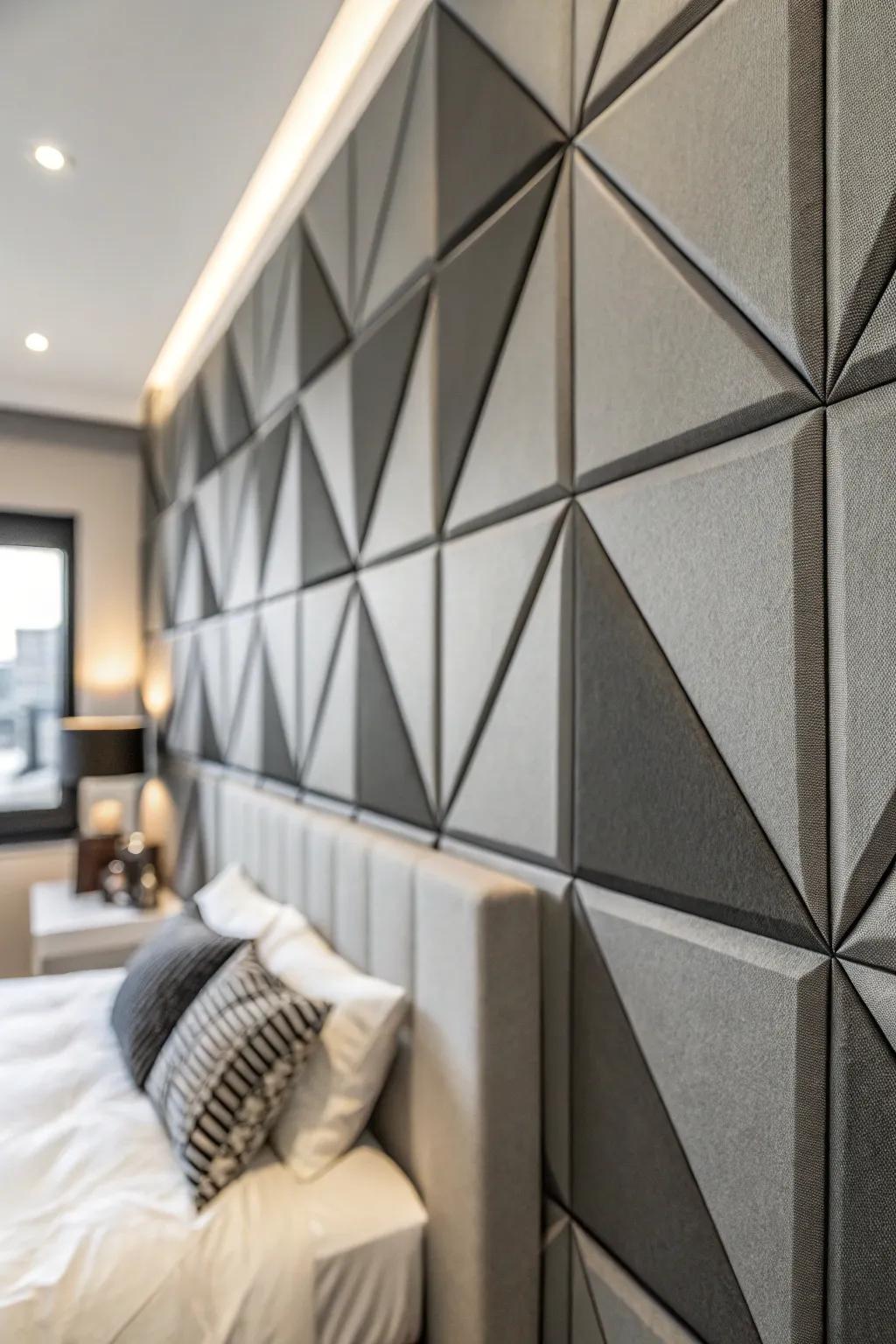 Add a modern touch using geometric panels.
