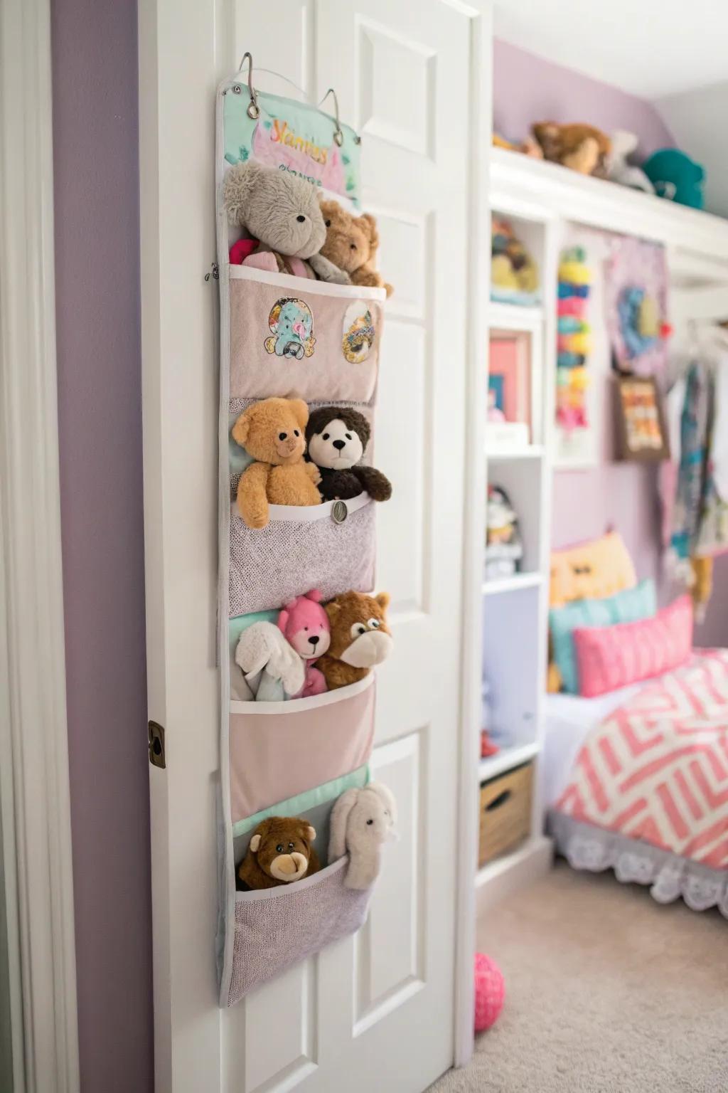 Over-the-door organizers are great for saving space.