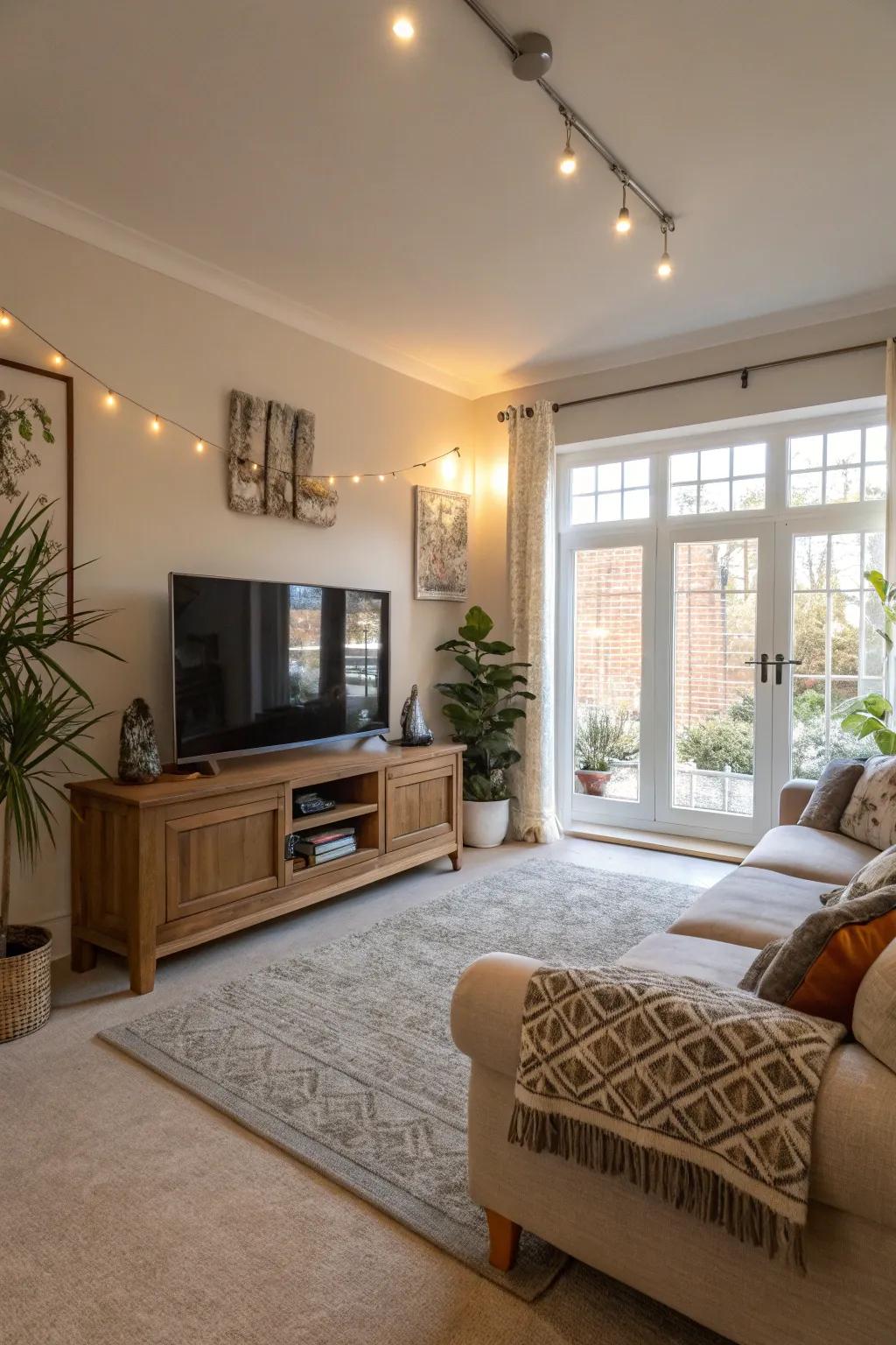 Open layouts highlight the room's spaciousness.