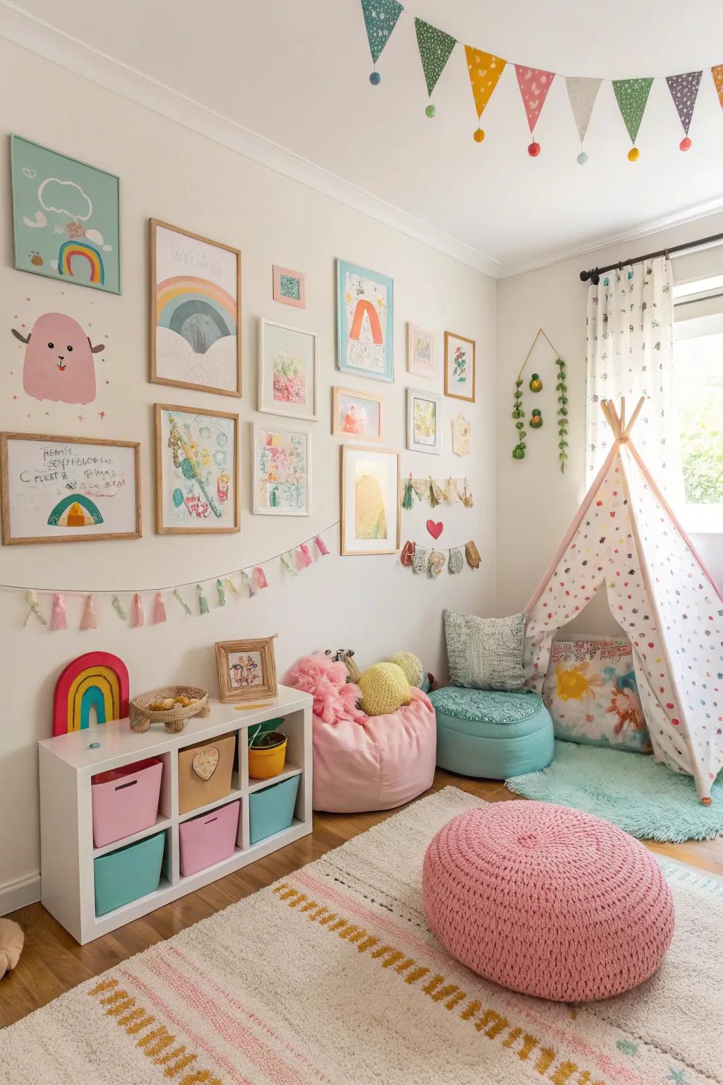 Fun decor elements inject character and encourage creativity.