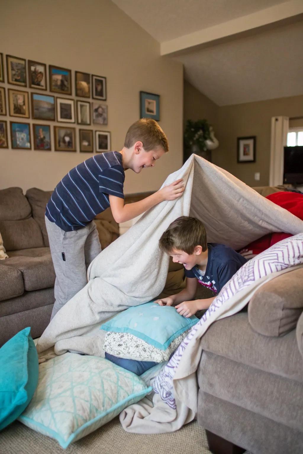 A pillow fort fosters boundless creativity and fun.