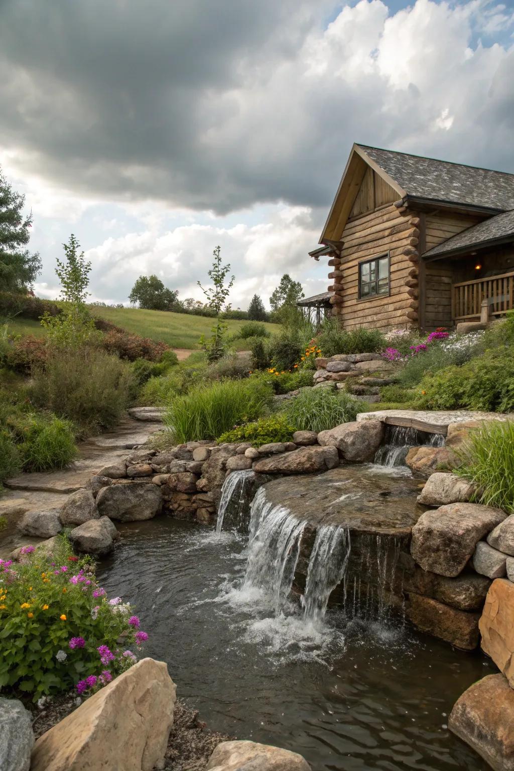 A water feature brings tranquility and draws wildlife to your landscape.