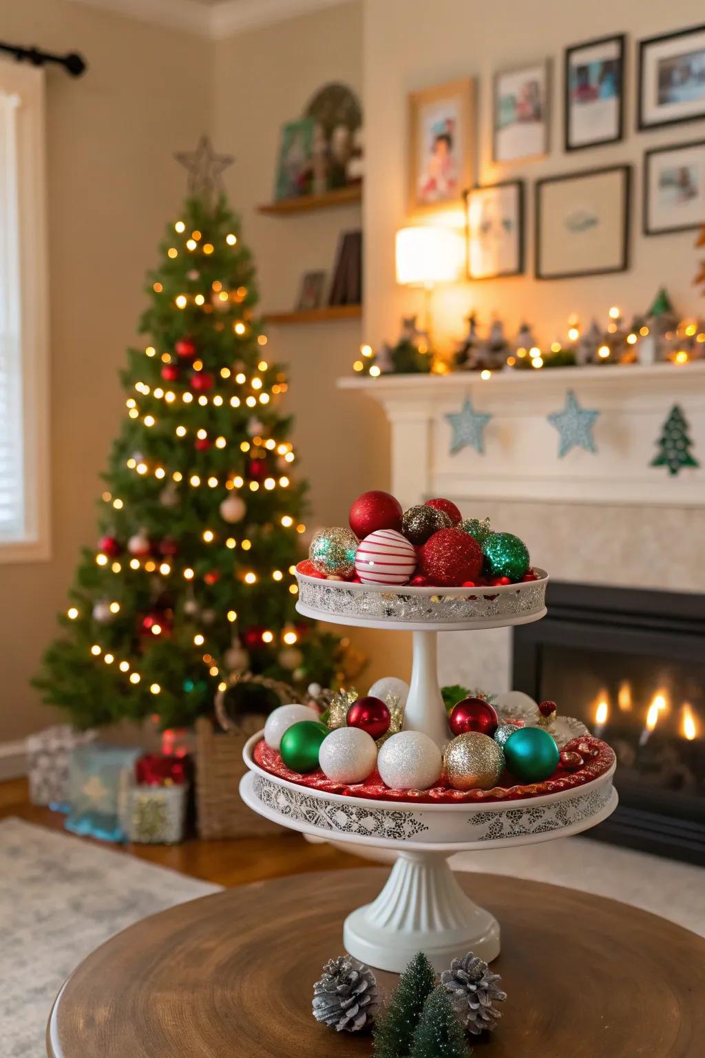 Celebrate the seasons with themed presentation platform decorations.