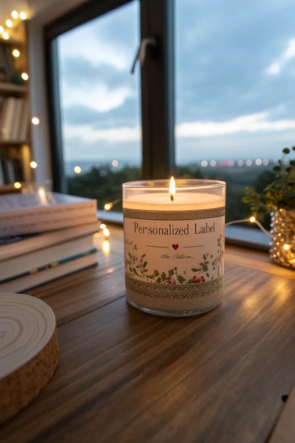 Personalized candle labels that ensure every present is memorable.