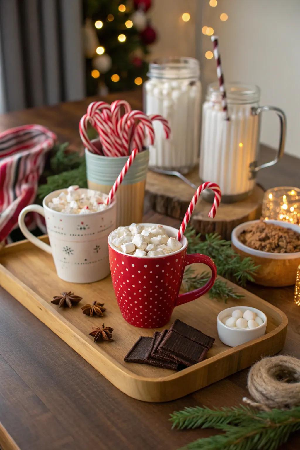 Heat up your holidays with a celebratory warm cocoa corner.