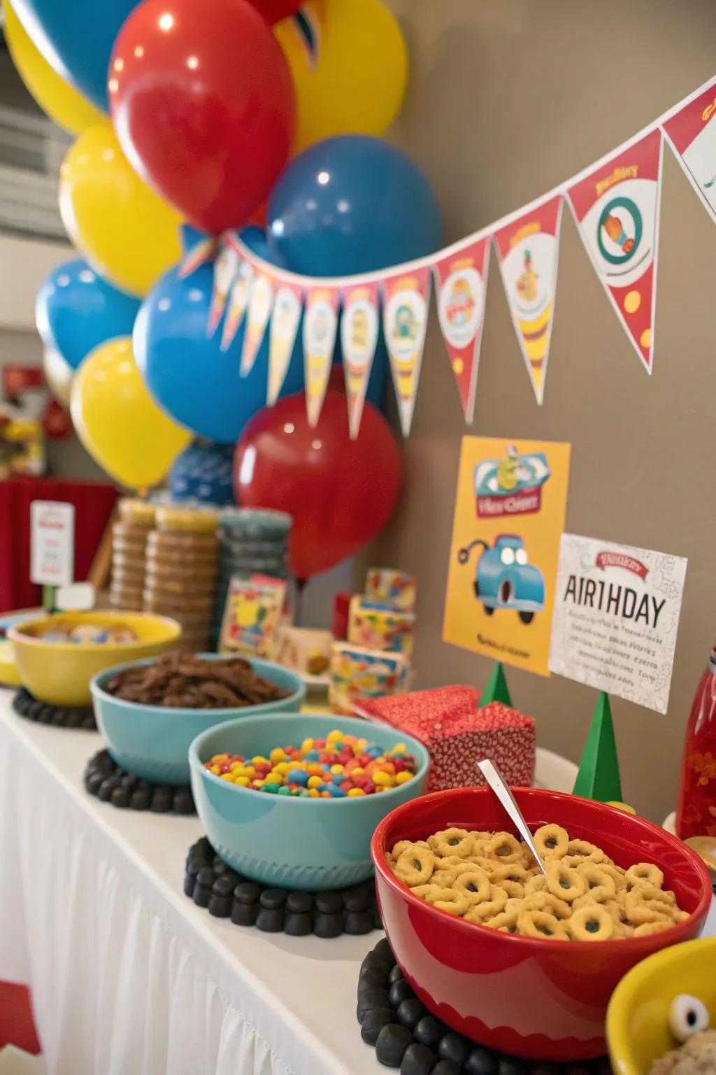 A themed cereal display makes special days more fun.