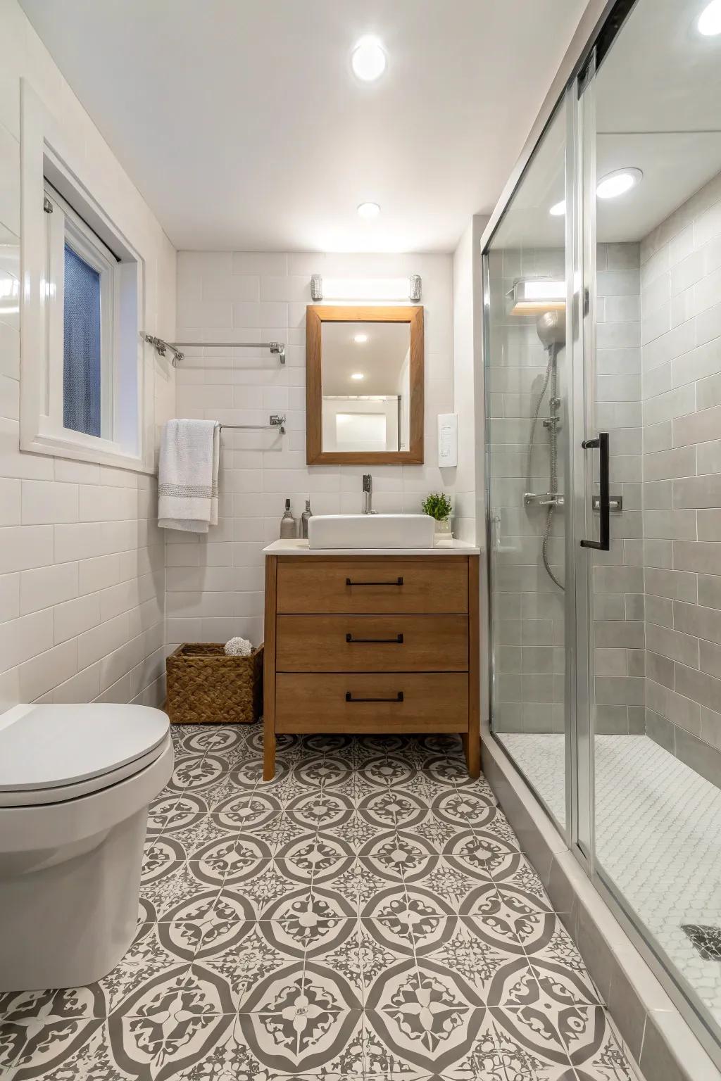 Stick-and-place squares: a quick fix for any floor.