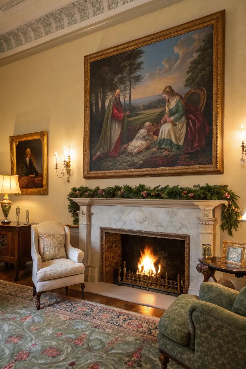 Sacred scenes in artistry provide storytelling sophistication to any interior.