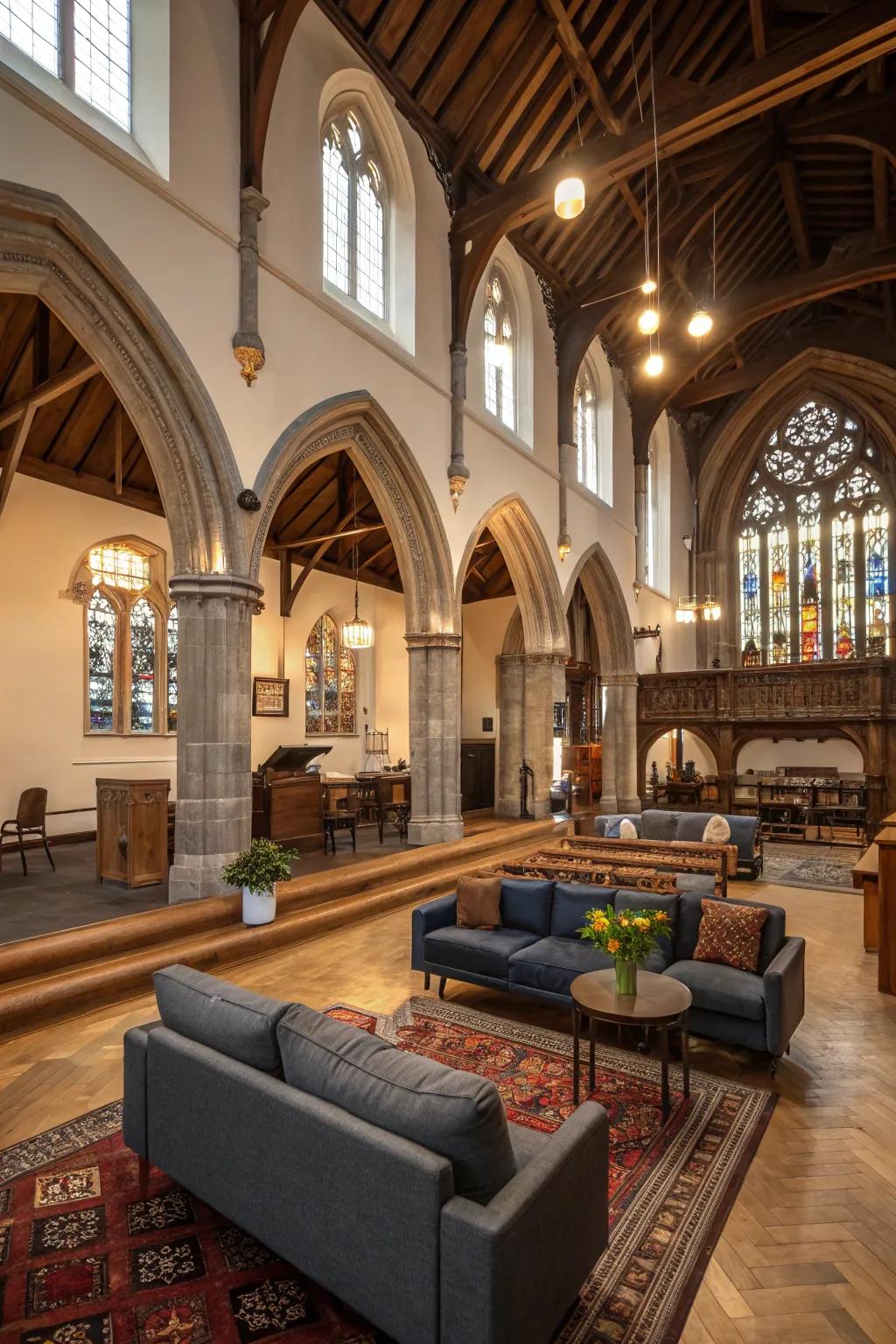 A harmonious combination of bygone eras and present-day in interior styling.