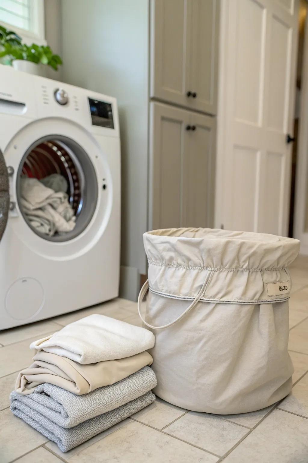 Washable liners provide a sustainable and easy-to-clean option for diaper bins.