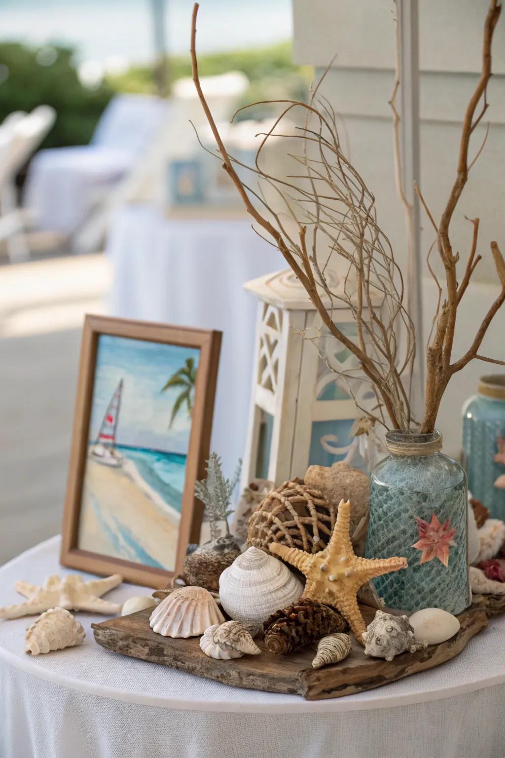 Seaside embellishments saturate spaces with a hint of the ocean.