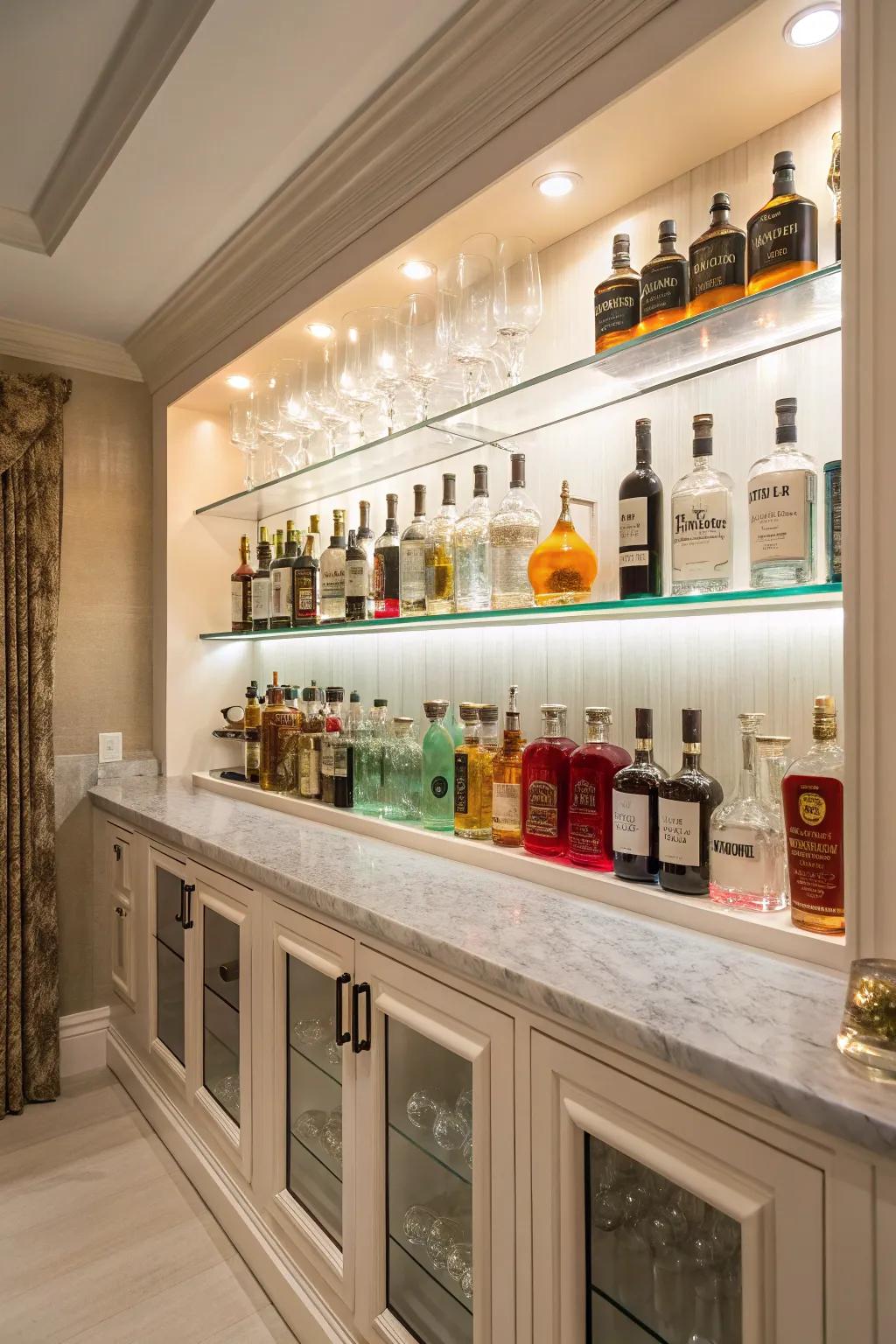 Artistic arrangements turn your bar into a visual treat.