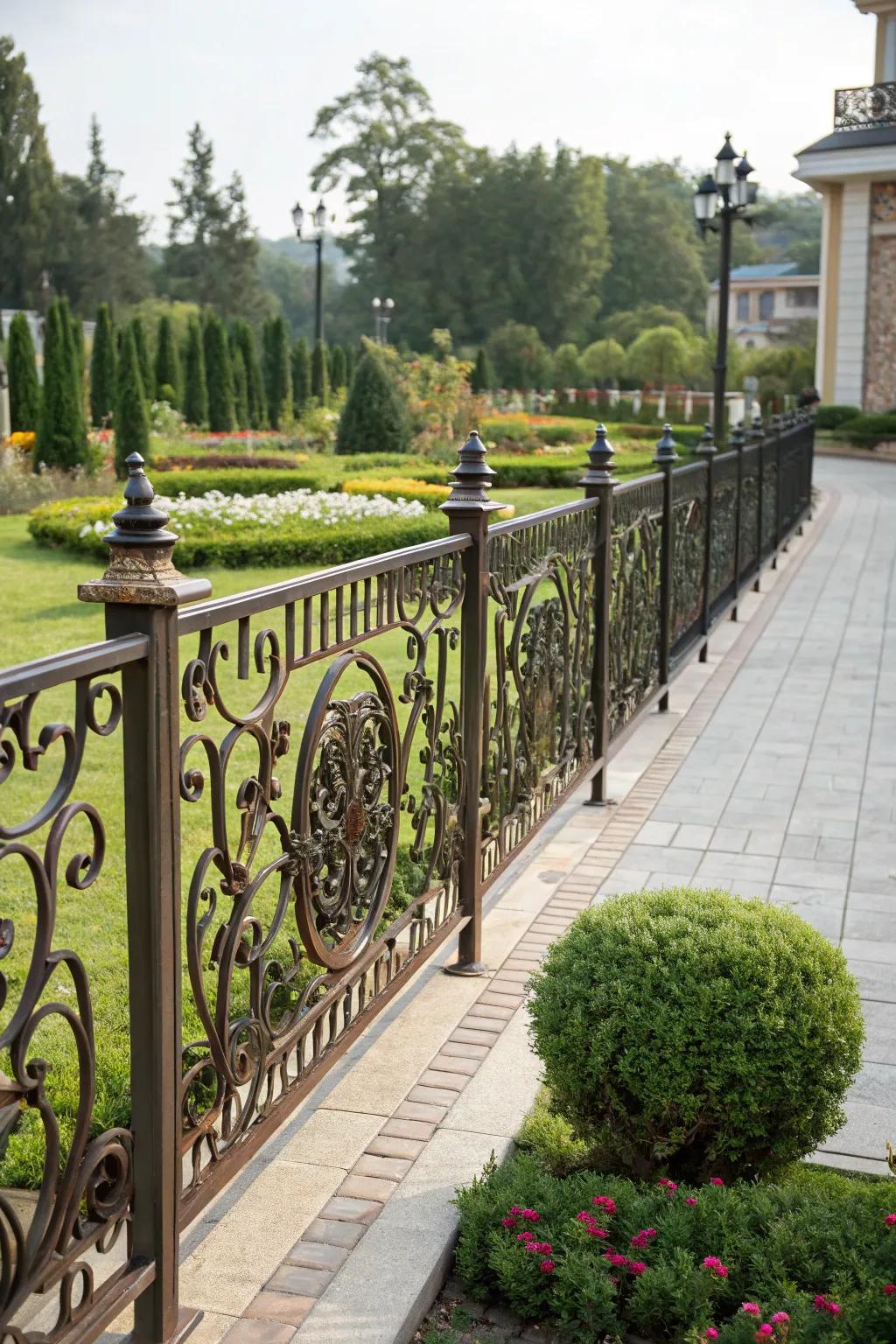 Decorative alloy fencing adds a hint of refinement.