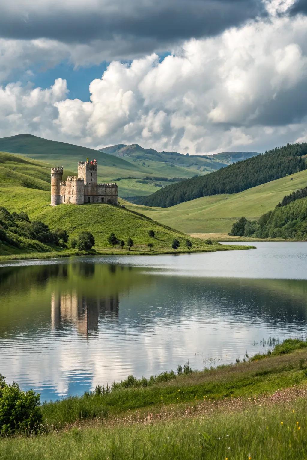 Nature’s splendor complements castle majesty.