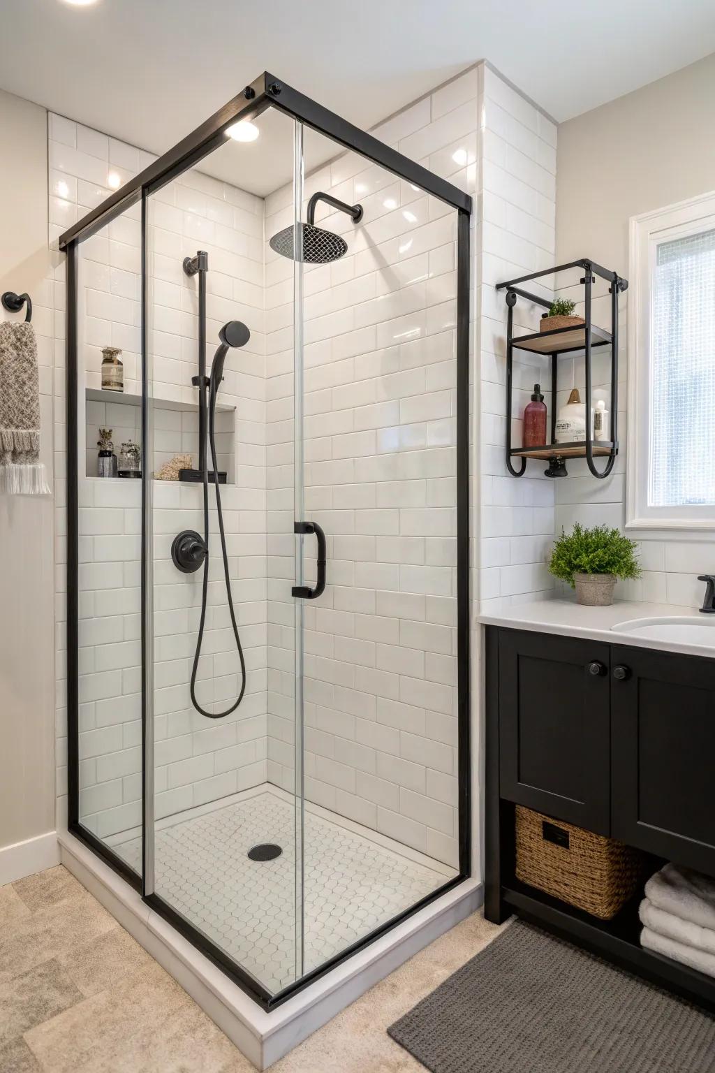 Enhance your shower with stylish hardware.