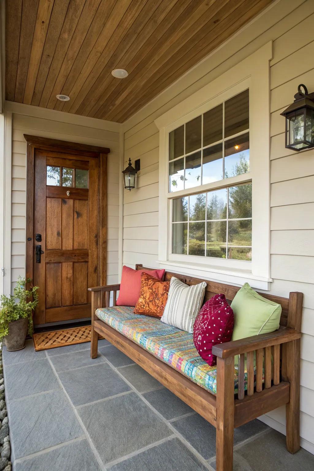 Comfortable seating transforms a porch into a delightful getaway.