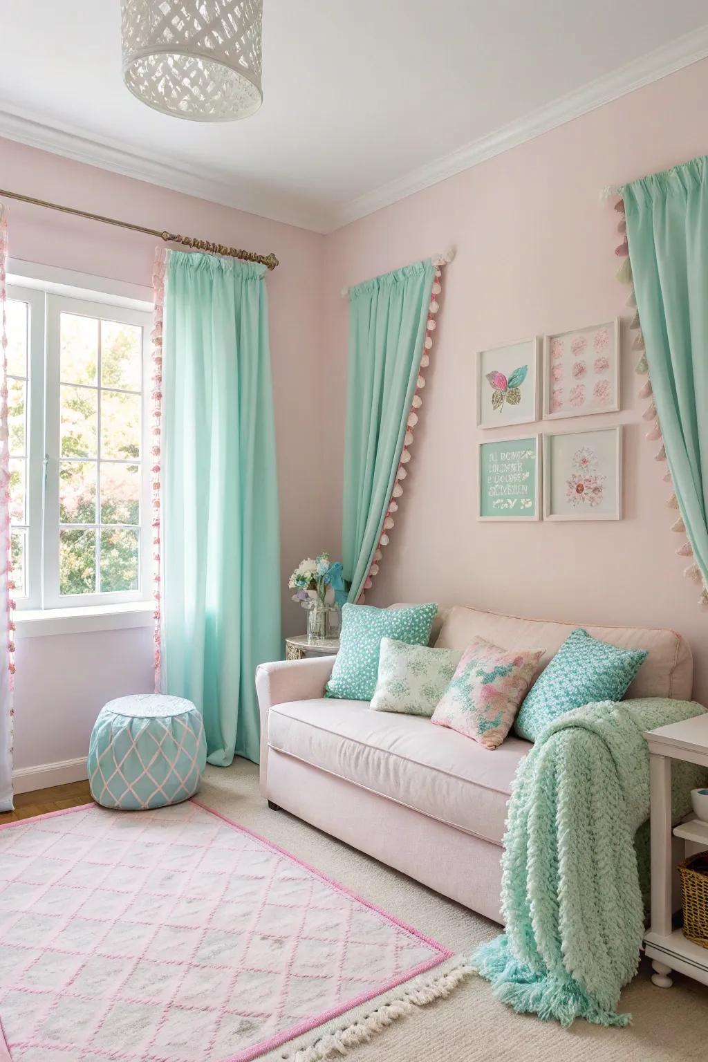 Pastel colors offer a peaceful and calming vibe.